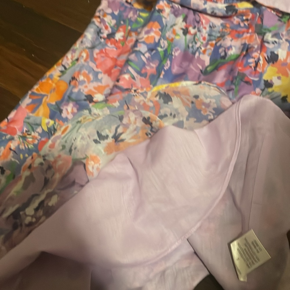 Theory floral size 0 extra small sundress muted watercolor spring dress - Picture 3 of 7